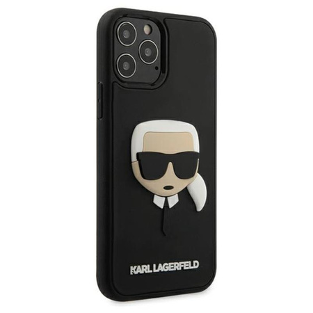Karl Lagerfeld 3D Rubber Karl`s Head – Etui iPhone 12 Pro Max (czarny)
